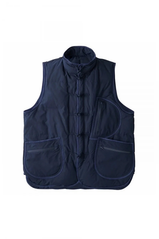 PORTER CLASSIC - WEATHER CHINESE DOWN VEST - NAVY