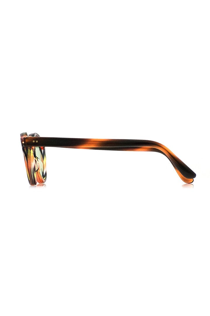 1950s FRANCE VINTAGE EYEGLASS PANTO CAMO AMBER - OPT-120