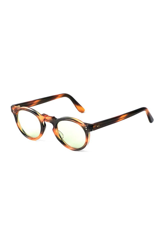 1950s FRANCE VINTAGE EYEGLASS PANTO CAMO AMBER - OPT-120