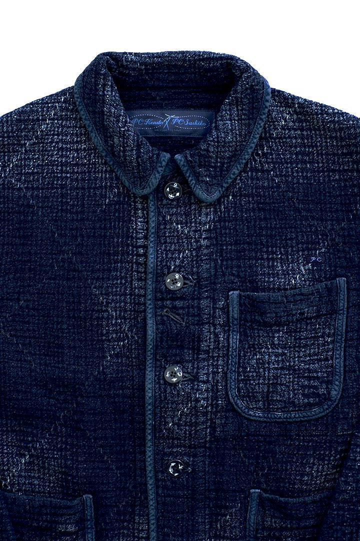 Porter Classic - SASHIKO FRENCH JACKET - BLUE