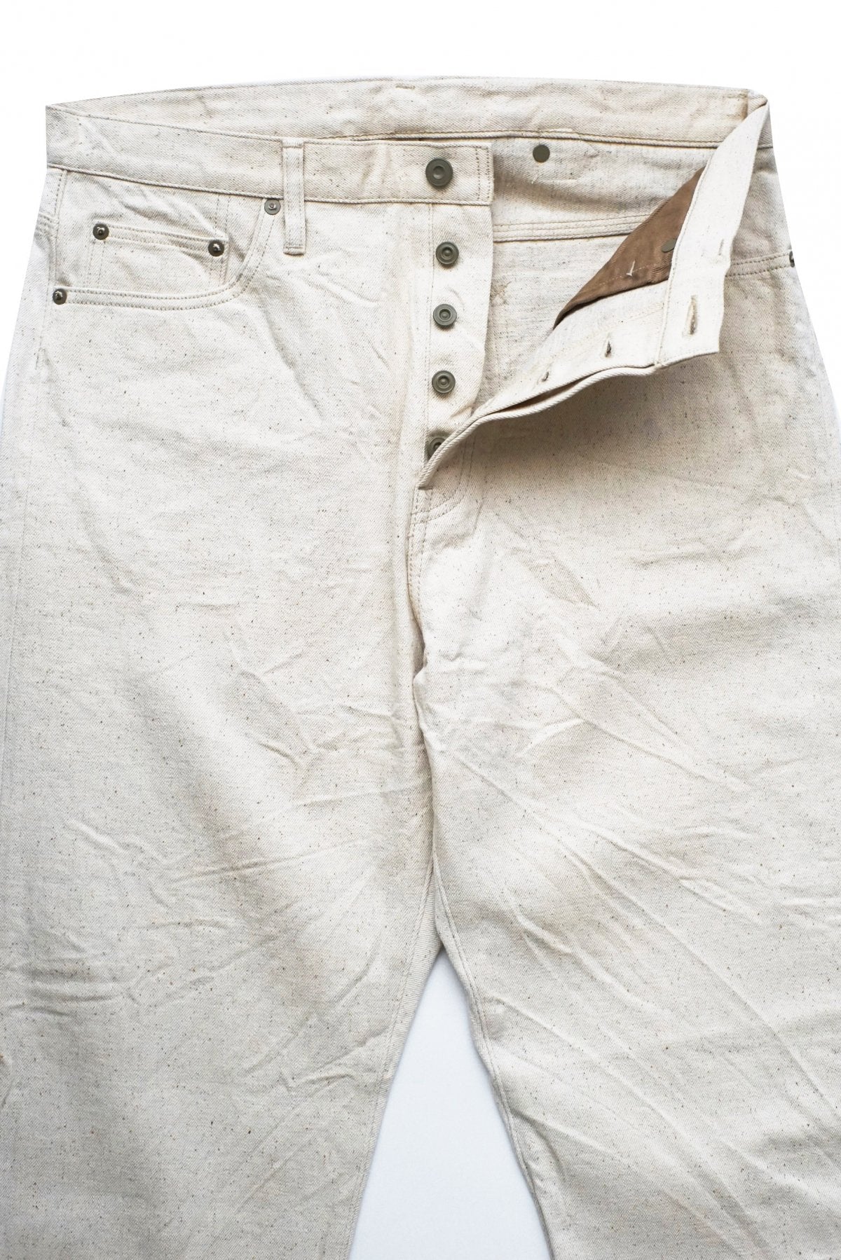 Nigel Cabourn - 5 POCKET JEANS (12oz) - ECRU