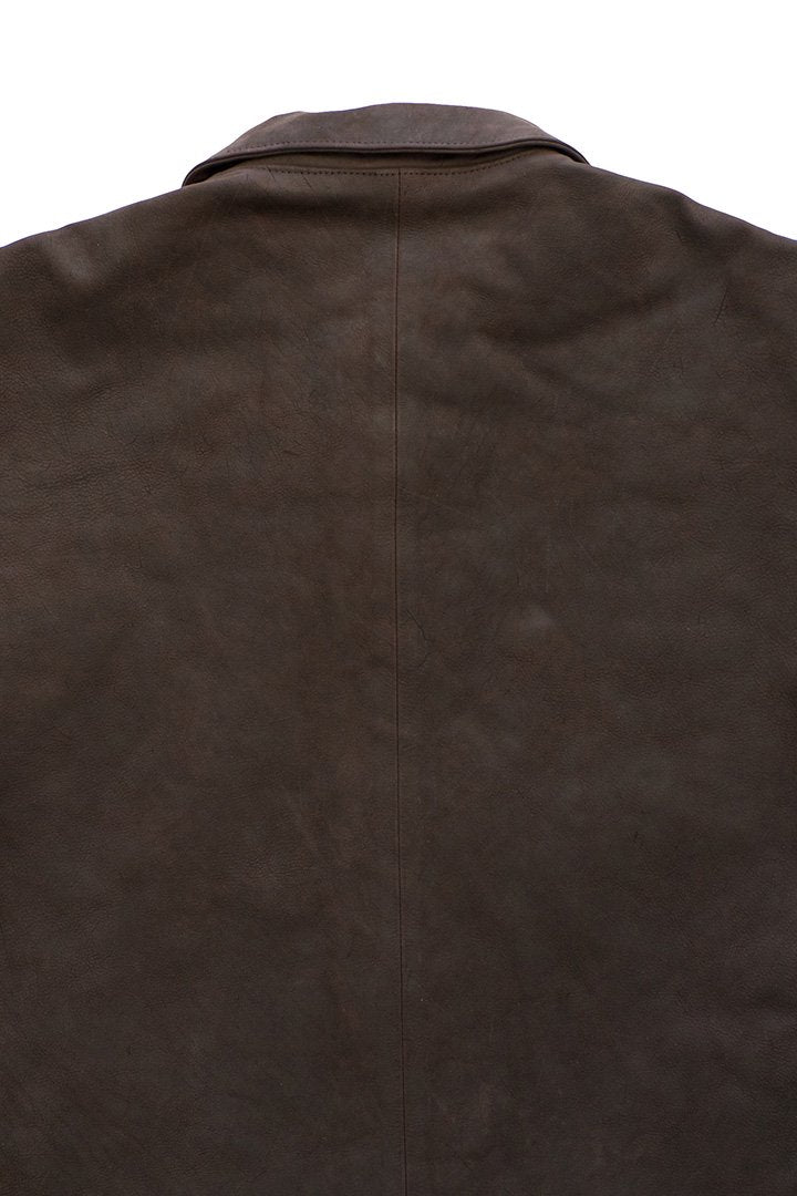 OLD JOE - PRIMITIVE LEATHER SHORT JACKET - BITTER CHOCO