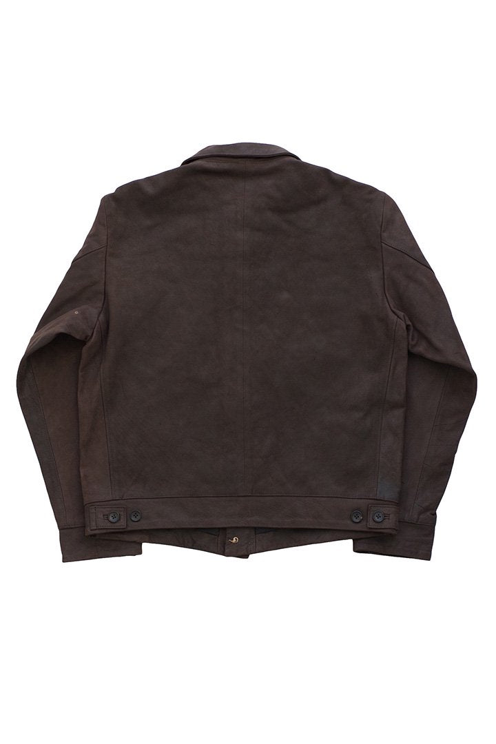 OLD JOE - PRIMITIVE LEATHER SHORT JACKET - BITTER CHOCO