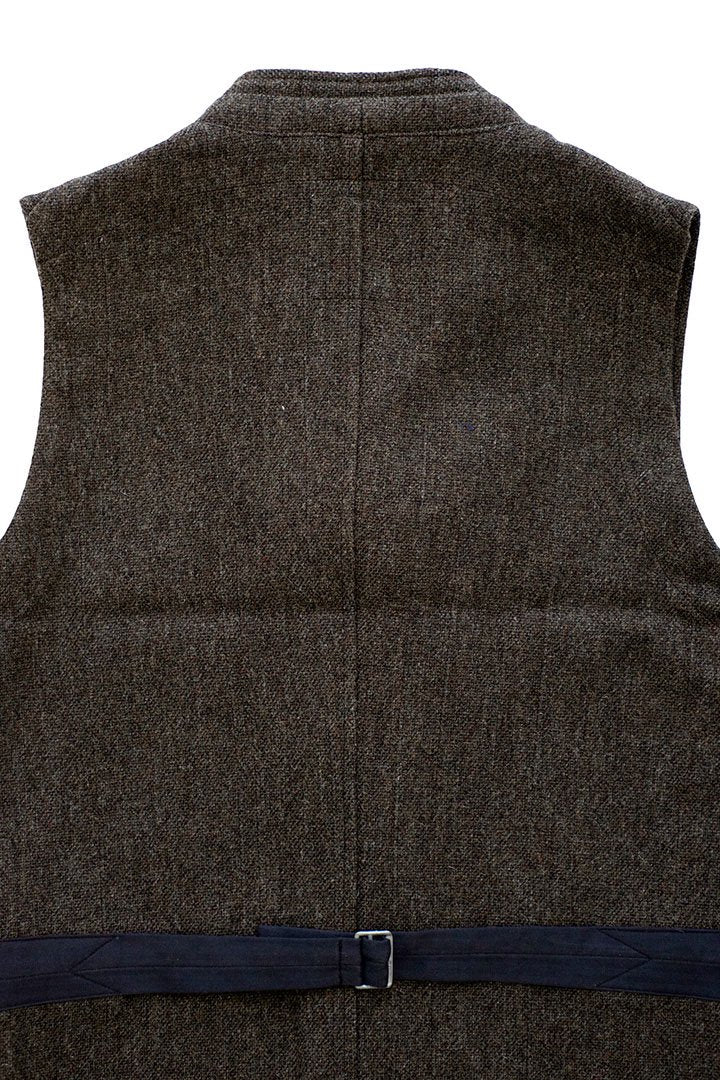 OLD JOE - TWEED SACK VEST - OLIVE LINEN TWEED OX