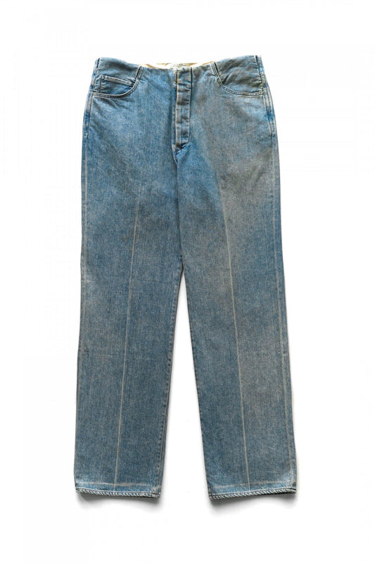 OLD JOE - HIDDEN BELT LOOP WAIST OVERALLS - FADE INDIGO