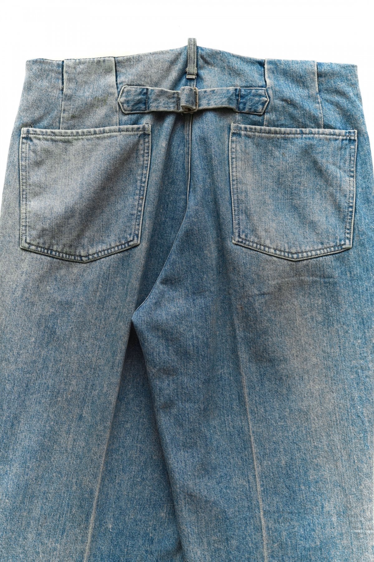 OLD JOE - HIDDEN BELT LOOP WAIST OVERALLS - FADE INDIGO