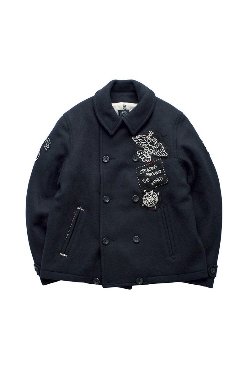 Porter Classic ★★★ - MELTON PEA COAT - NAVY HOBO CUSTOM EXCLUSIVE