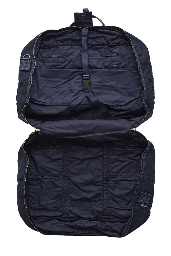 Porter Classic - SUPER NYLON TRAVEL BOSTON (M) - INDIGO BLUE