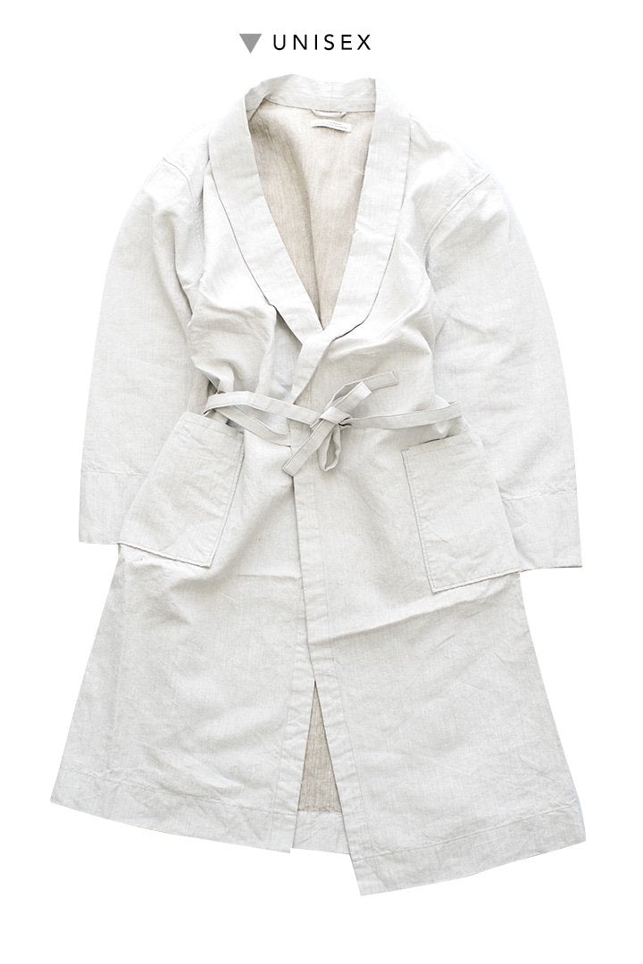 OLD JOE - SHAWL COLLAR WRAPPED CHORE COAT - WHITE CANVAS