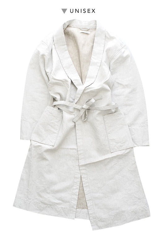 OLD JOE - SHAWL COLLAR WRAPPED CHORE COAT - WHITE CANVAS