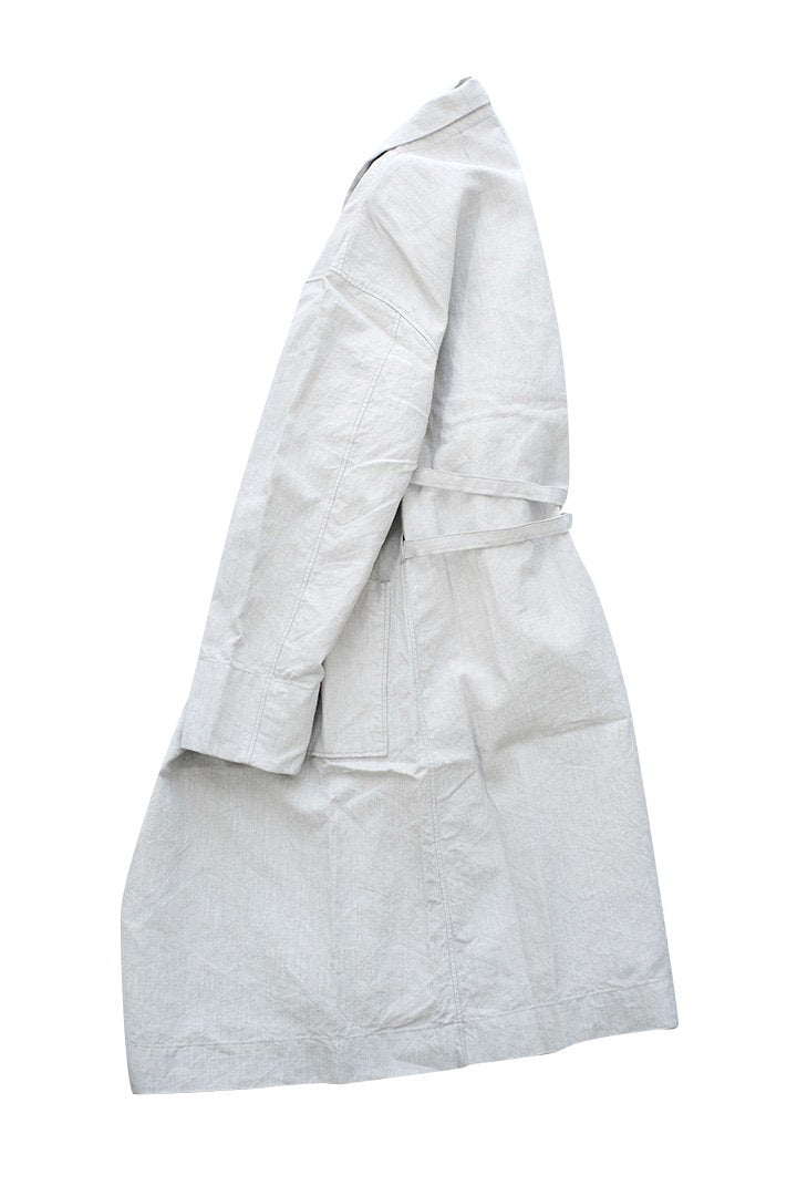 OLD JOE - SHAWL COLLAR WRAPPED CHORE COAT - WHITE CANVAS