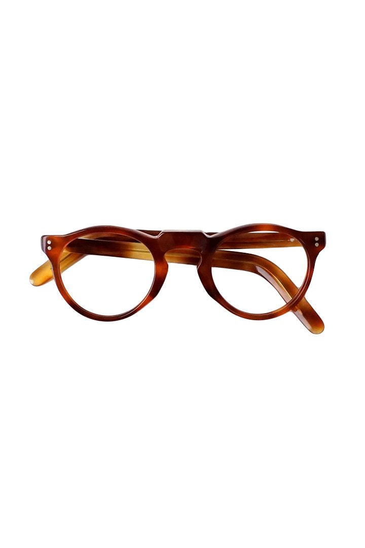 1950s FRANCE VINTAGE EYEGLASS PANTO HONEY AMBER  - OPT-123