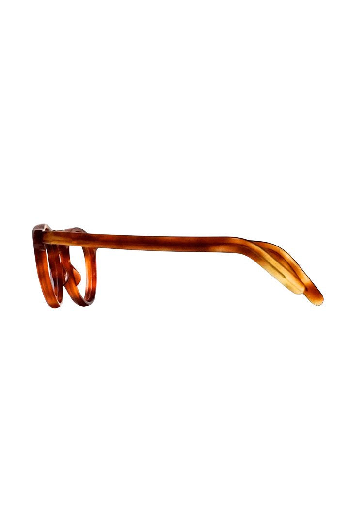 1950s FRANCE VINTAGE EYEGLASS PANTO HONEY AMBER  - OPT-123