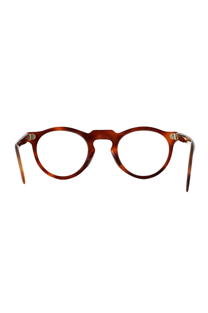 1950s FRANCE VINTAGE EYEGLASS PANTO HONEY AMBER  - OPT-123