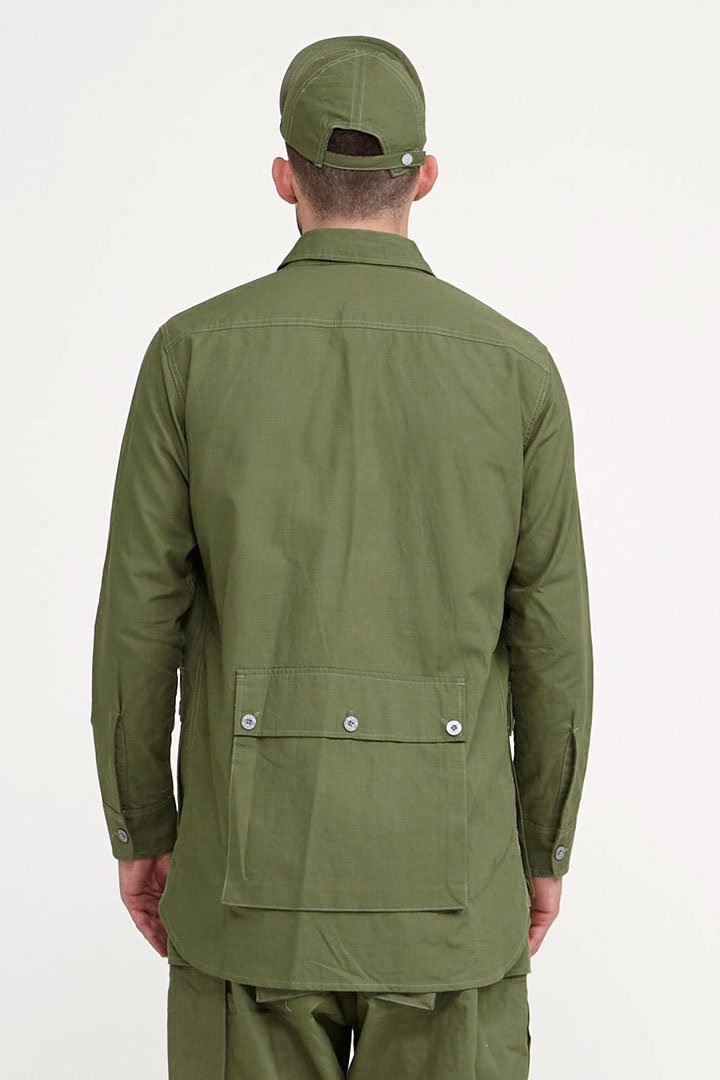 NIGEL CABOURN - LYBRO MOUNTAIN DIV BIG SHIRT-OLIVE