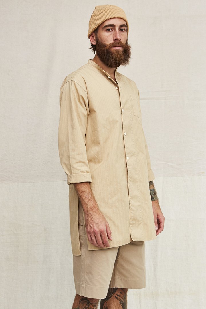 OLD JOE - LONG TAIL NIGHT SHIRTS - SAND BEIGE