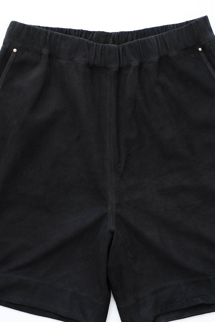 Porter Classic - GOAT SUEDE SHORTS - BLACK