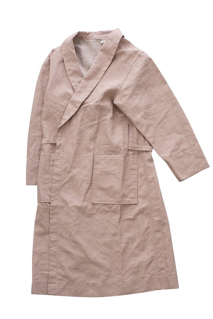 OLD JOE ★★★ - EXCLUSIVE SHAWL COLLAR WRAPPED CHORE COAT - CORAL PINK CANVAS