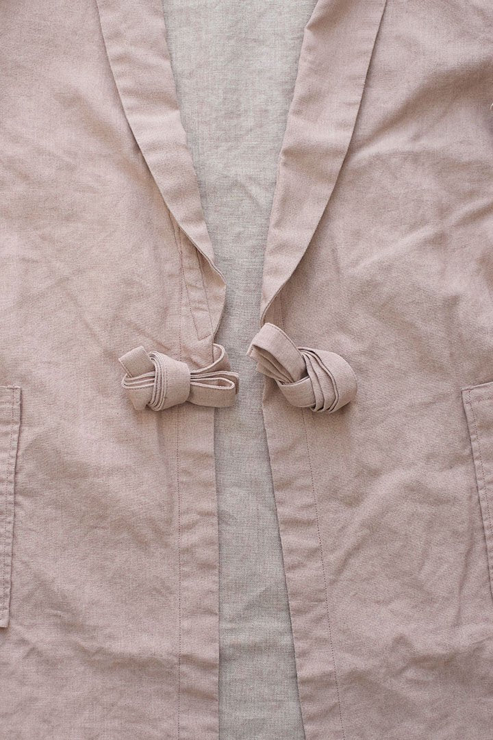 OLD JOE ★★★ - EXCLUSIVE SHAWL COLLAR WRAPPED CHORE COAT - CORAL PINK CANVAS