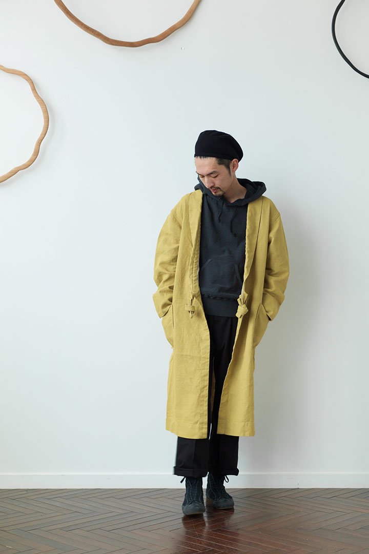 OLD JOE ★★★ - EXCLUSIVE SHAWL COLLAR WRAPPED CHORE COAT - YELLOW CANVAS