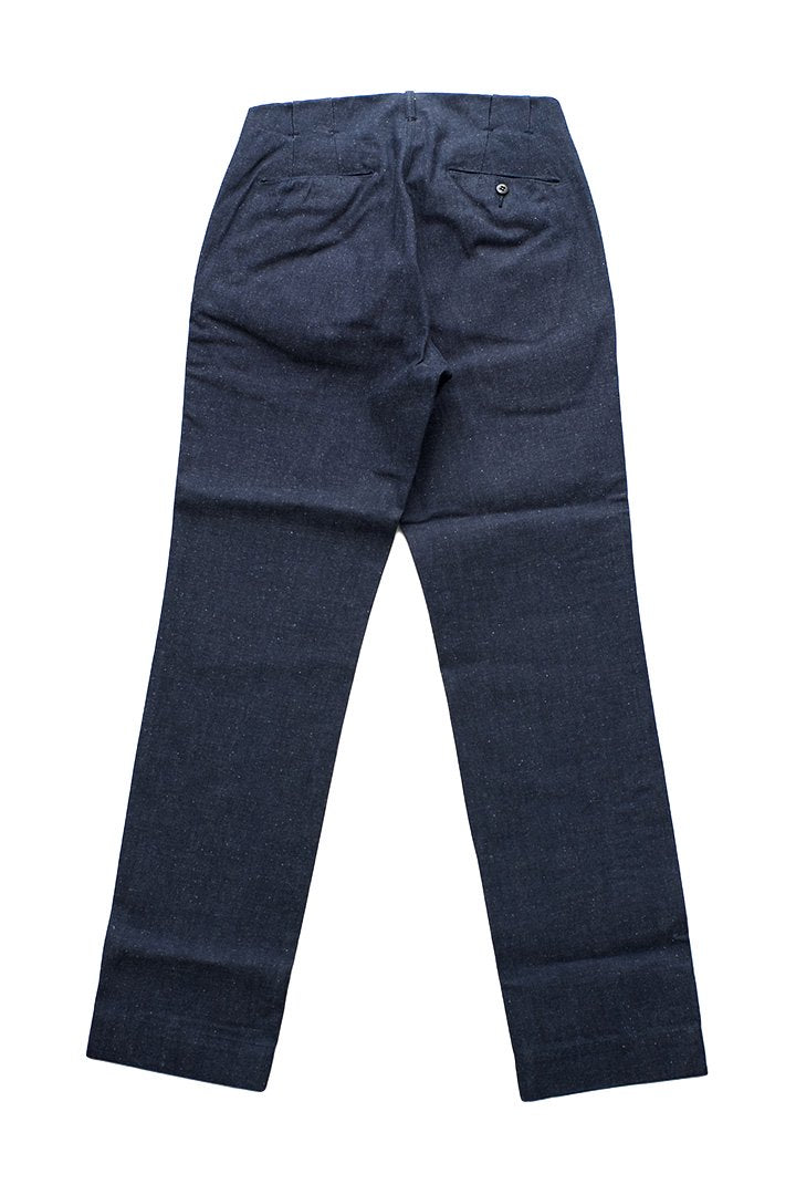 OLD JOE - HIDDEN BELT LOOP PLEATED KHAKI TROUSER - NEP INDIGO