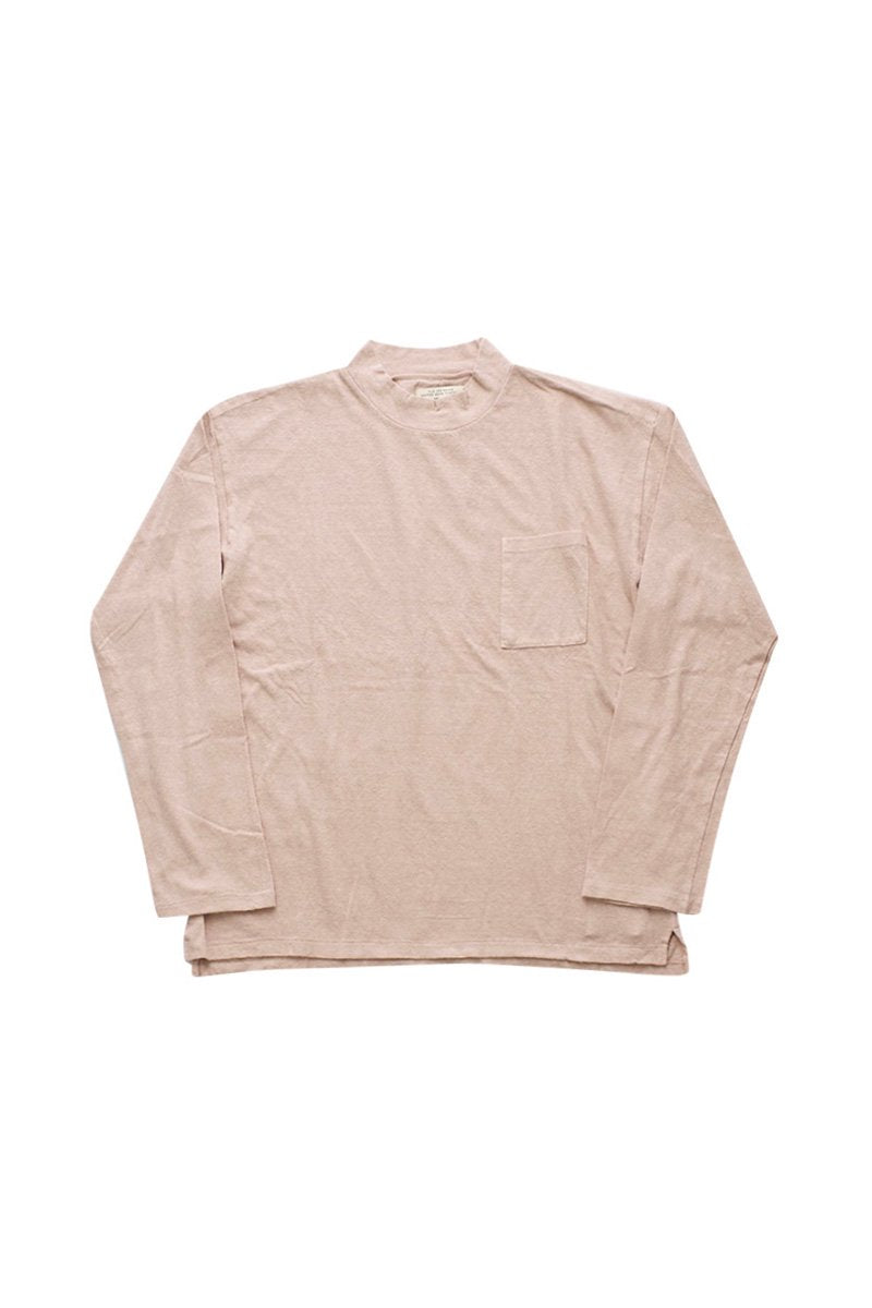 OLD JOE ★★★ - EXCLUSIVE SILK NEP JERSEY MOCK NECK PULLOVER - CORAL PINK