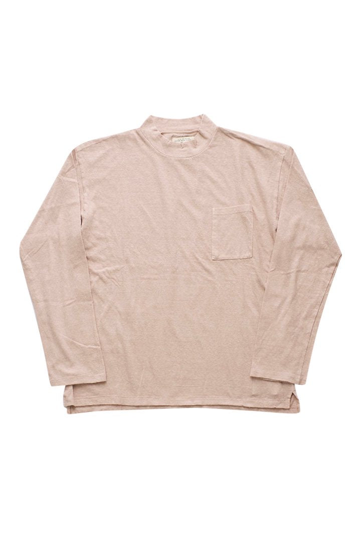 OLD JOE ★★★ - EXCLUSIVE SILK NEP JERSEY MOCK NECK PULLOVER - CORAL PINK