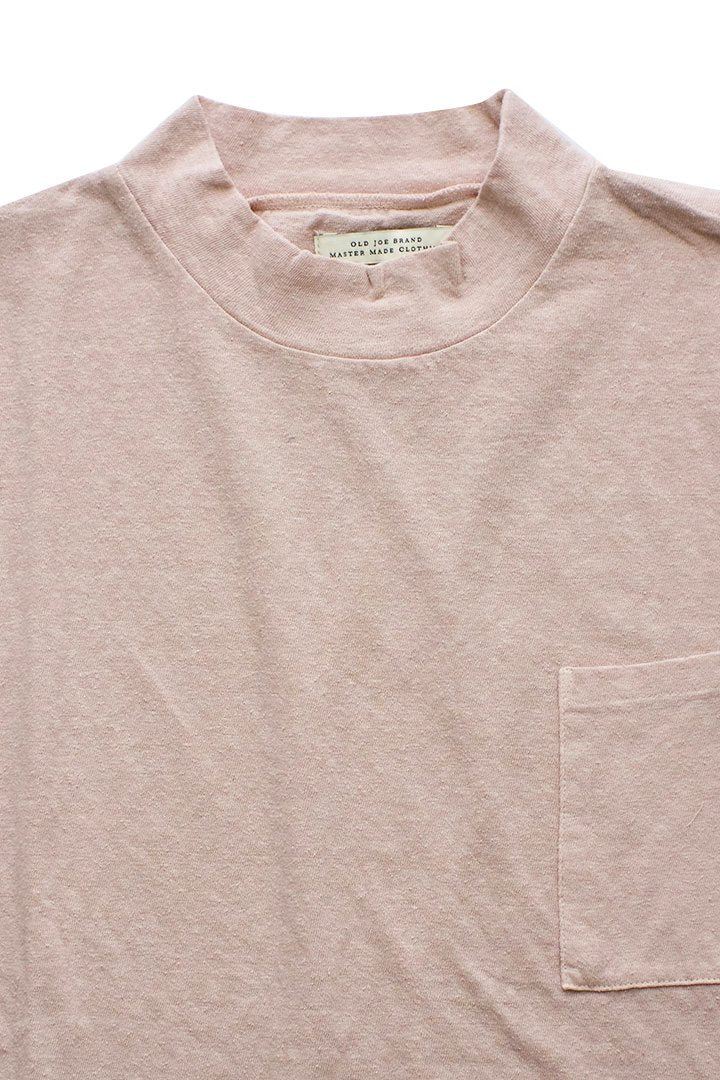 OLD JOE ★★★ - EXCLUSIVE SILK NEP JERSEY MOCK NECK PULLOVER - CORAL PINK