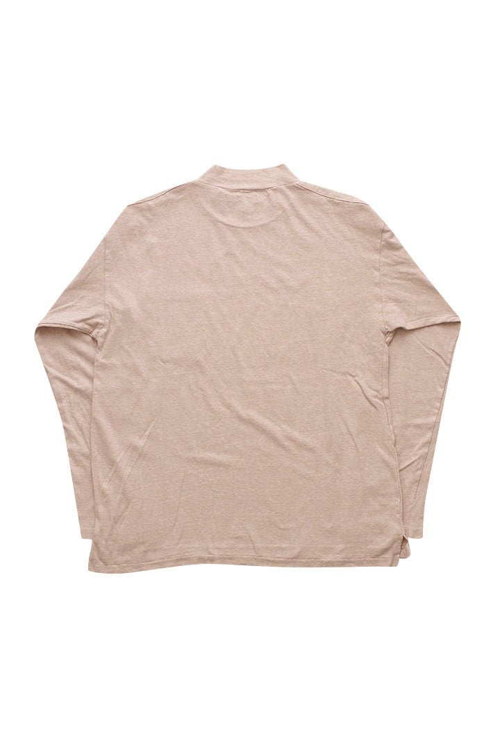 OLD JOE ★★★ - EXCLUSIVE SILK NEP JERSEY MOCK NECK PULLOVER - CORAL PINK