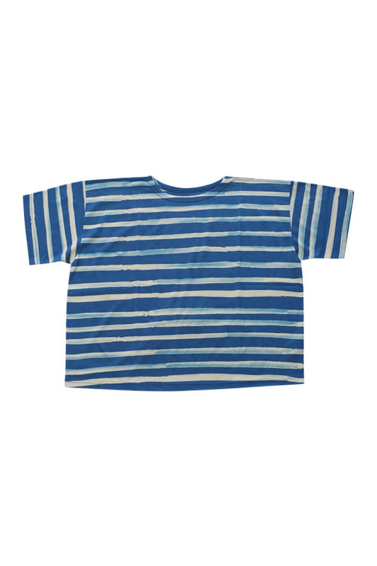 Porter Classic - ARTIST BORDER T- SHIRT - BLUE