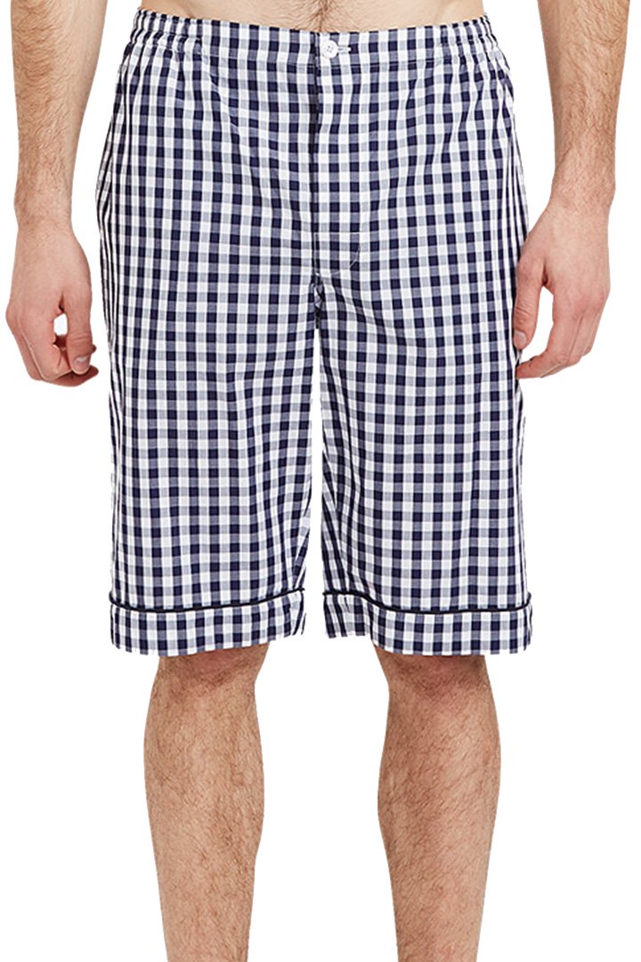 SLEEPY JONES - SCULLY SHORT- LARGE GINGHAM NAVY