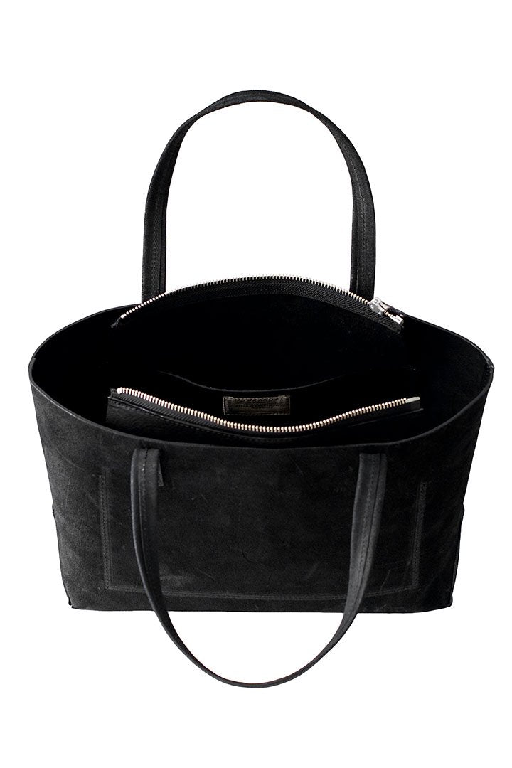 OLD JOE ★★★ EXCLUSIVE - OILED LEATHER MINI TOOL BAG - BLACK ROUGHOUT