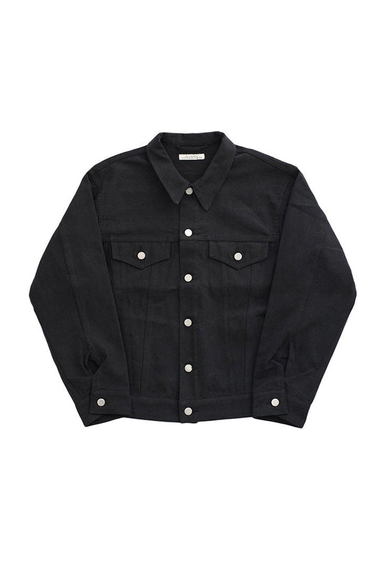 OLD JOE - SUMMER FRENCH COLLAR JEAN JACKET - INK BLACK