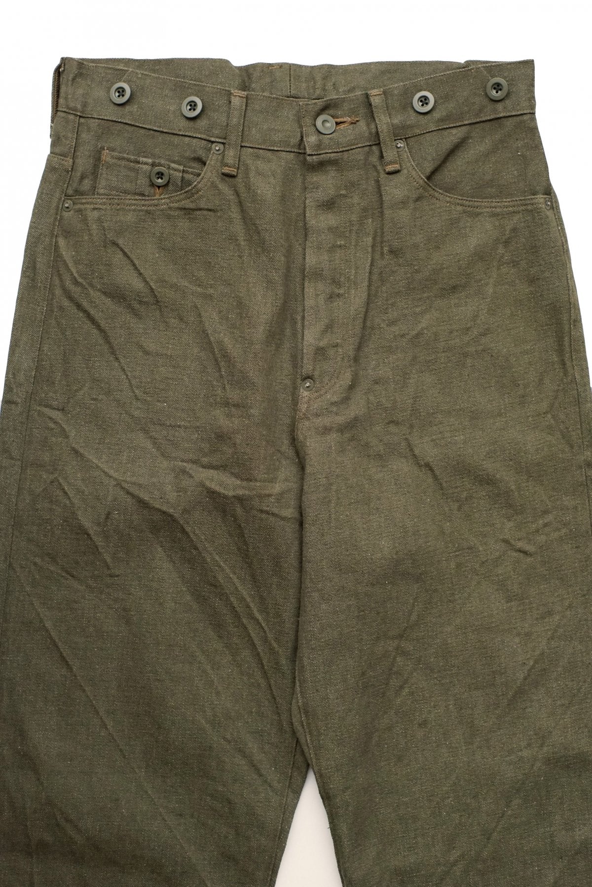 Nigel Cabourn - 4 POCKET JEANS (12oz) - OLIVE