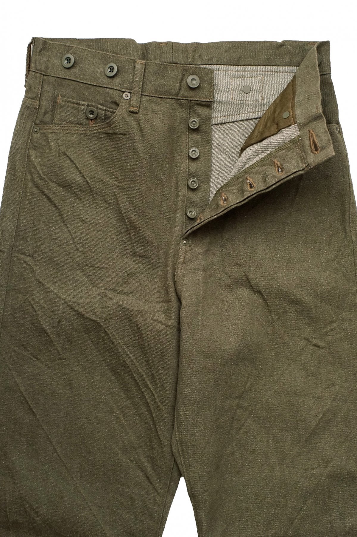 Nigel Cabourn - 4 POCKET JEANS (12oz) - OLIVE