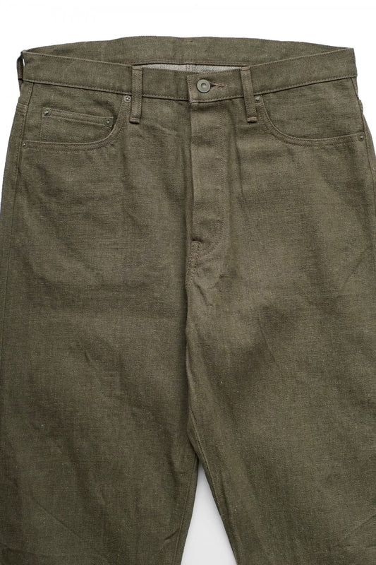 Nigel Cabourn - 5 POCKET JEANS (12oz) - OLIVE