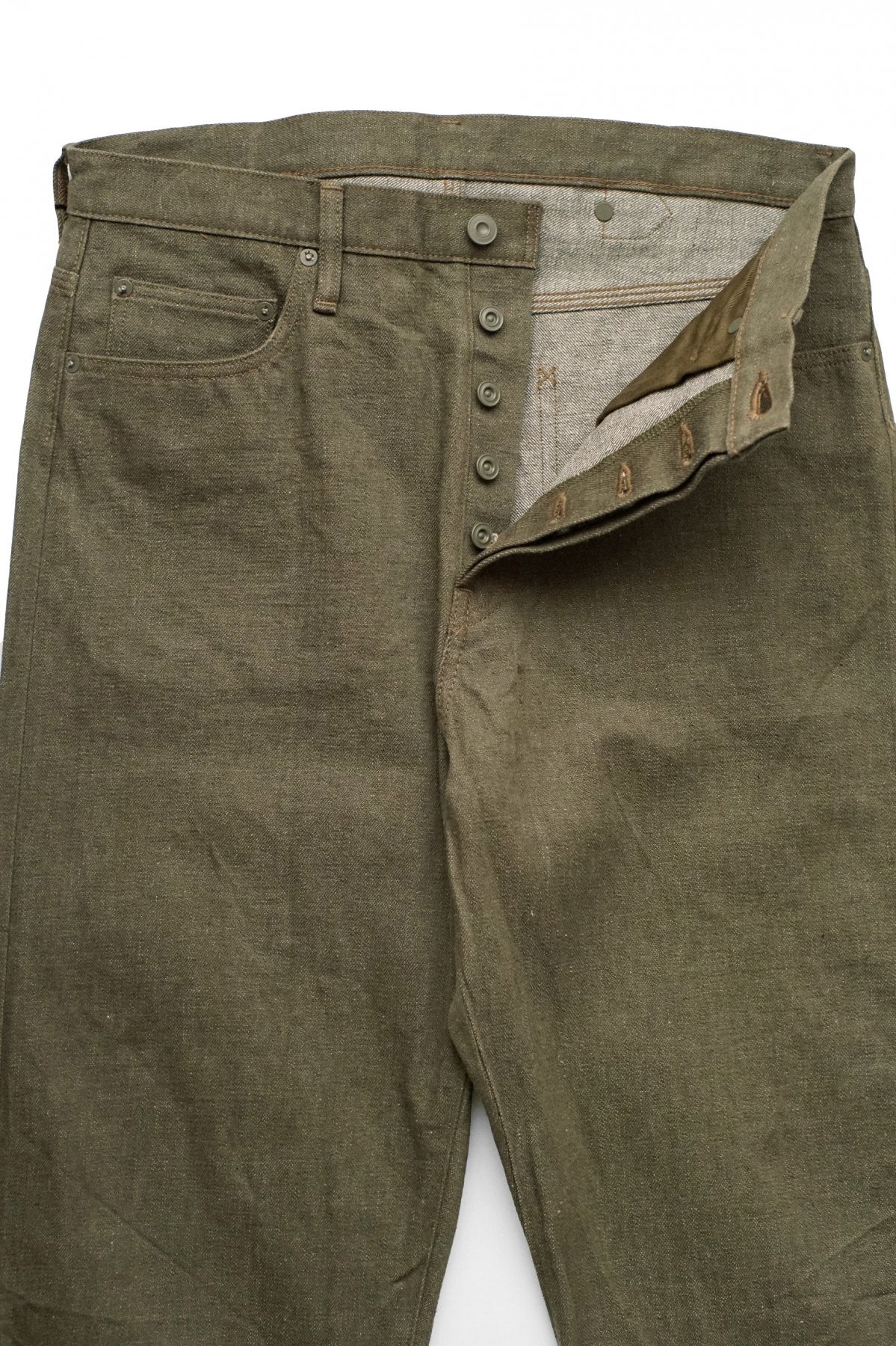 Nigel Cabourn - 5 POCKET JEANS (12oz) - OLIVE