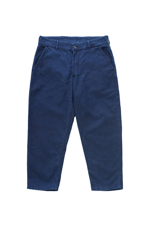 Porter Classic - MOLESKIN CROPPED PANTS - BLUE