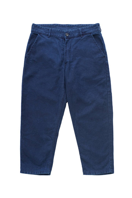 Porter Classic - MOLESKIN CROPPED PANTS - BLUE