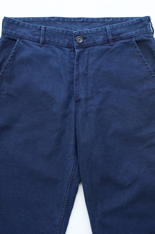 Porter Classic - MOLESKIN CROPPED PANTS - BLUE