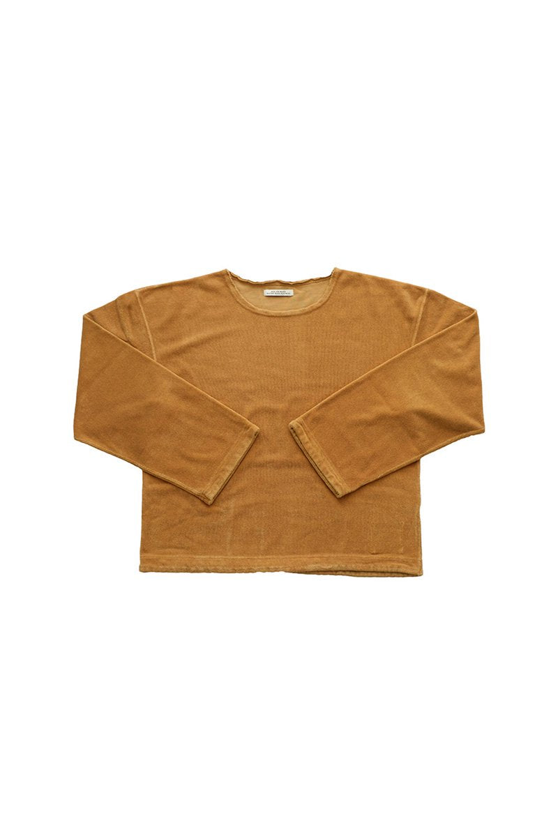 OLD JOE - PILE CUT OFF NECK PULLOVER - MANDARINE