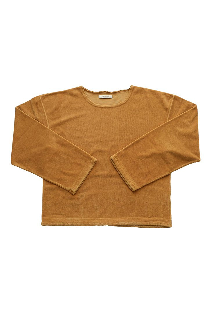 OLD JOE - PILE CUT OFF NECK PULLOVER - MANDARINE