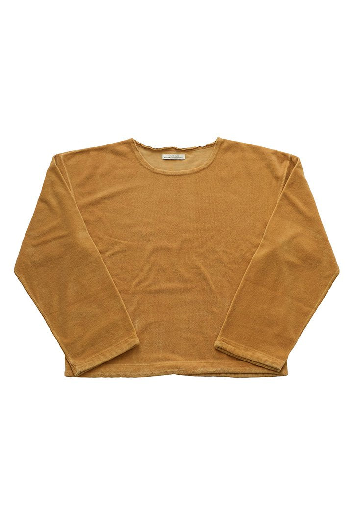 OLD JOE - PILE CUT OFF NECK PULLOVER - MANDARINE