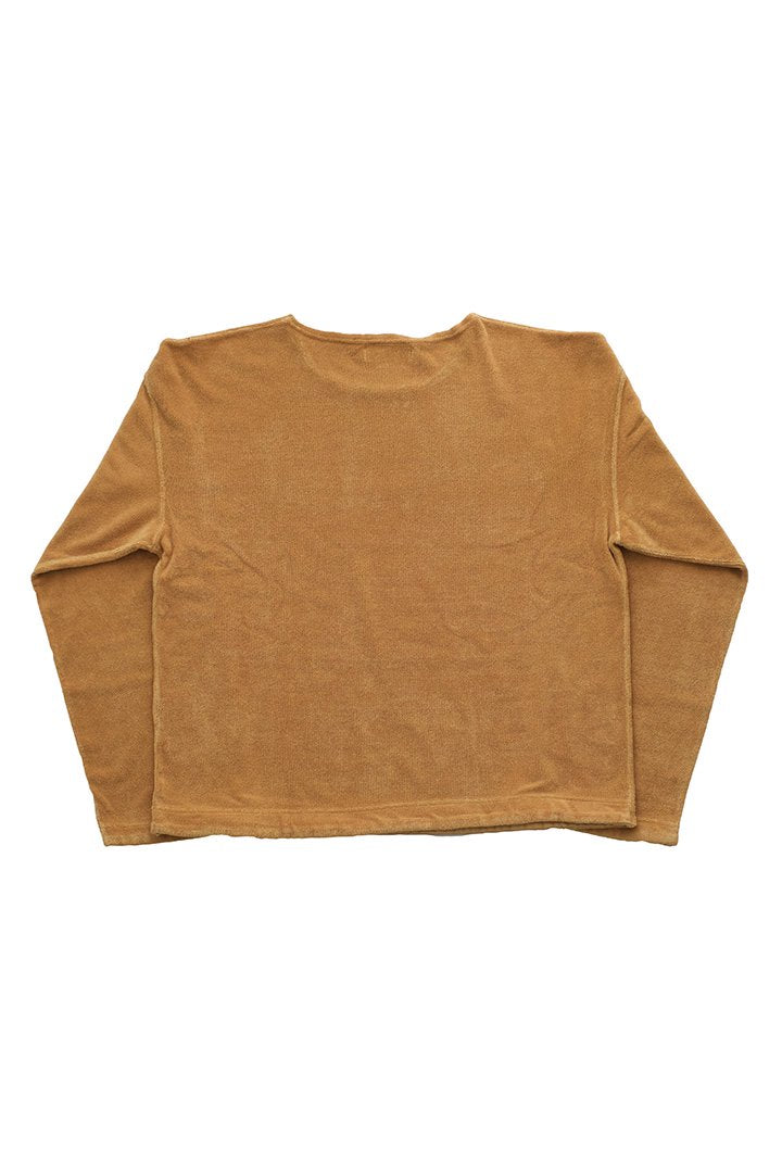 OLD JOE - PILE CUT OFF NECK PULLOVER - MANDARINE