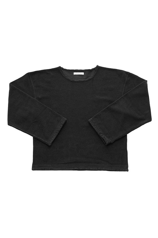 OLD JOE - PILE CUT OFF NECK PULLOVER - GRAPHITE