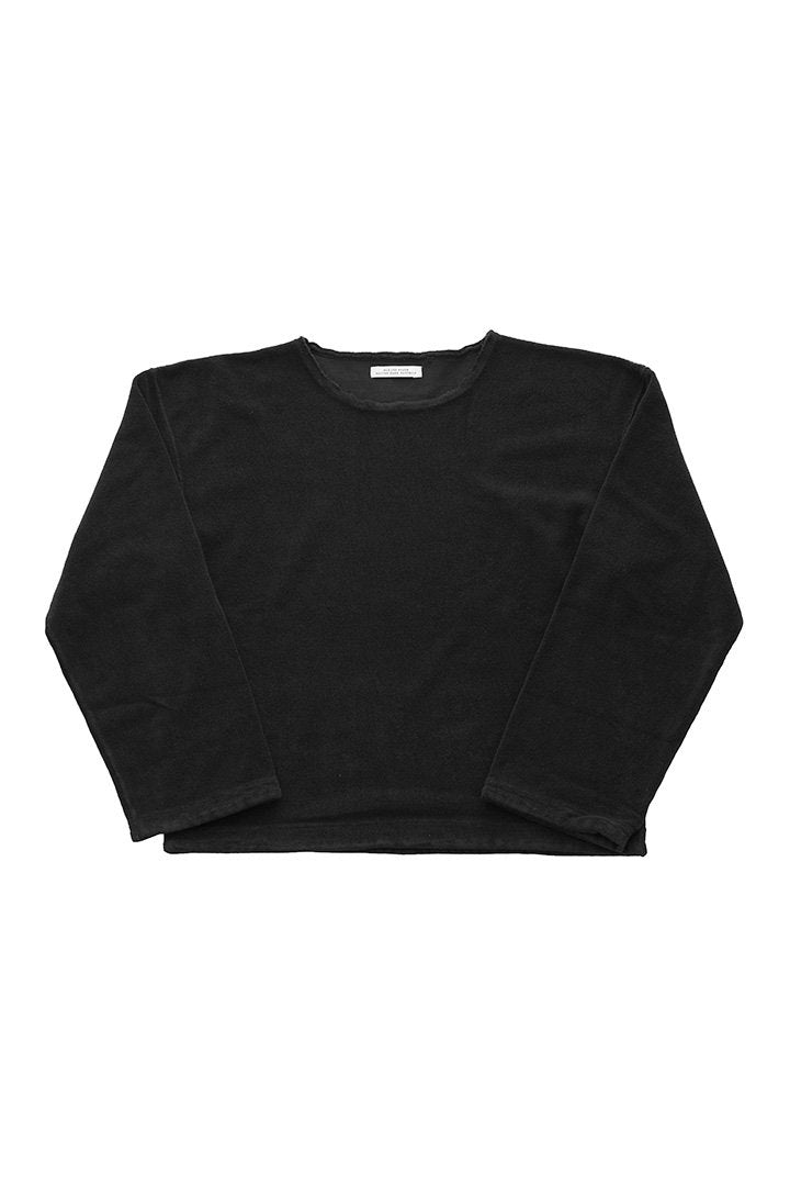 OLD JOE - PILE CUT OFF NECK PULLOVER - GRAPHITE