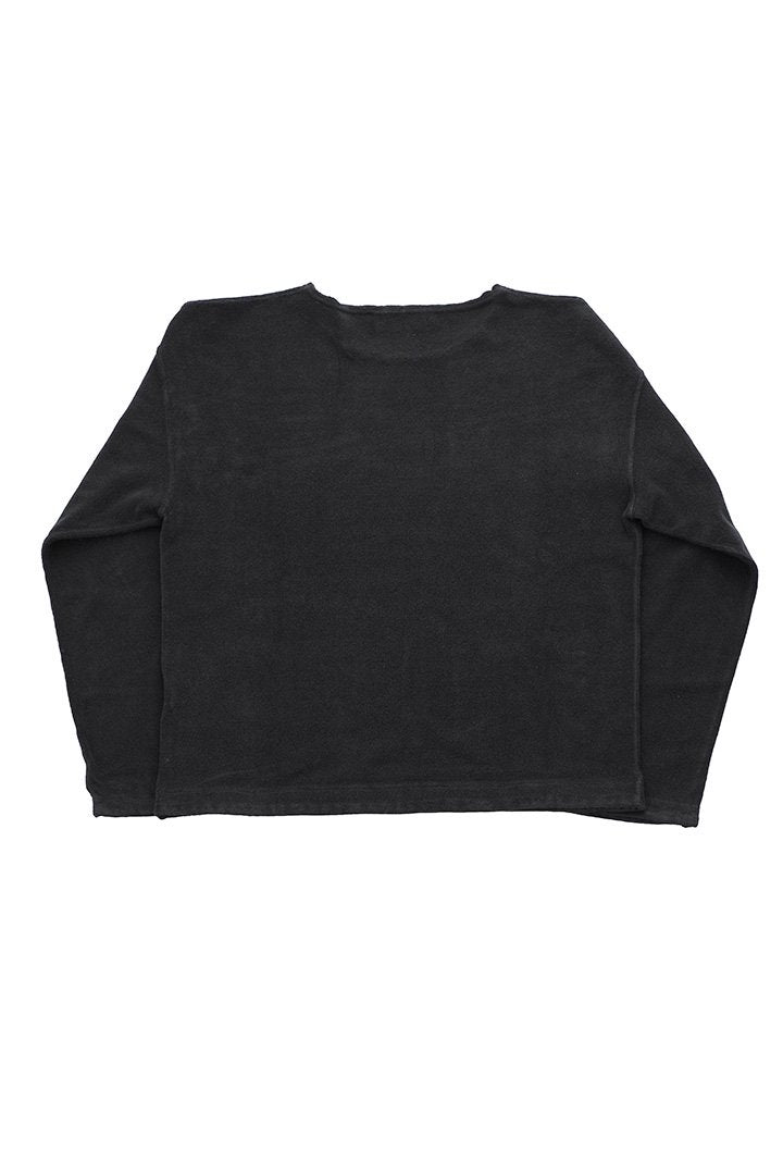 OLD JOE - PILE CUT OFF NECK PULLOVER - GRAPHITE