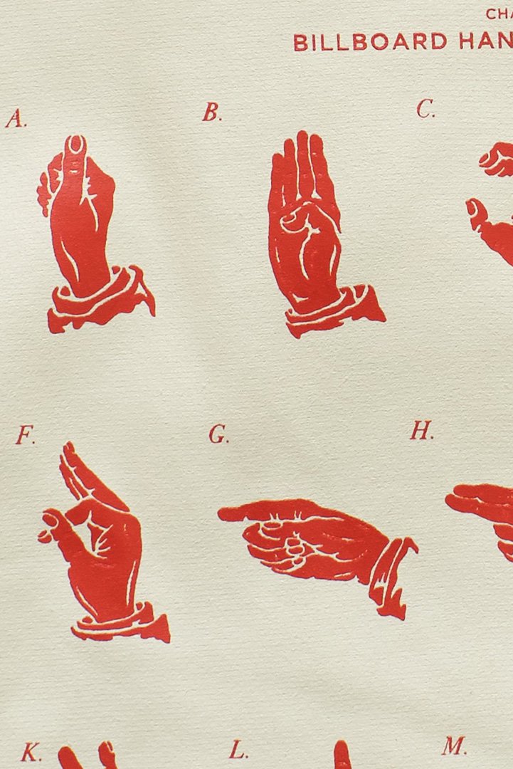 BILLBOARD - HOODED SWEAT "HAND SIGN LANGUAGE" - WHITE