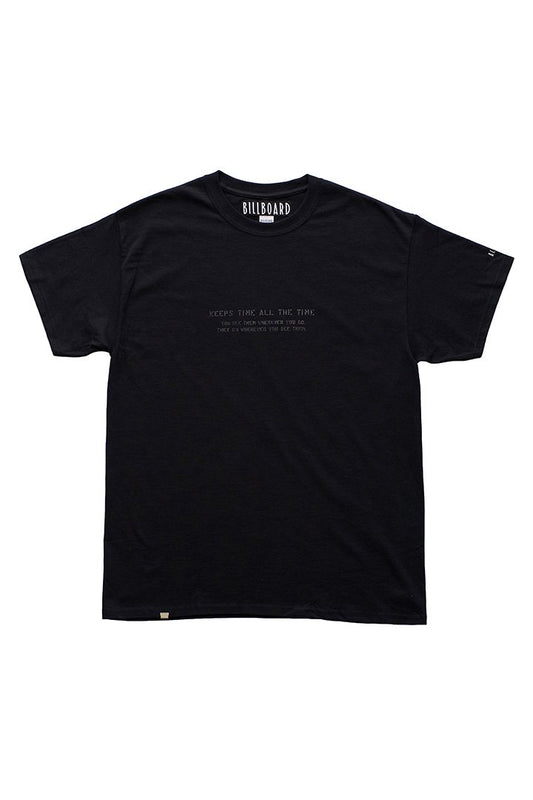 BILLBOARD - PRINT T-SHIRTS "THE TIMEKEEPER" - BLACK