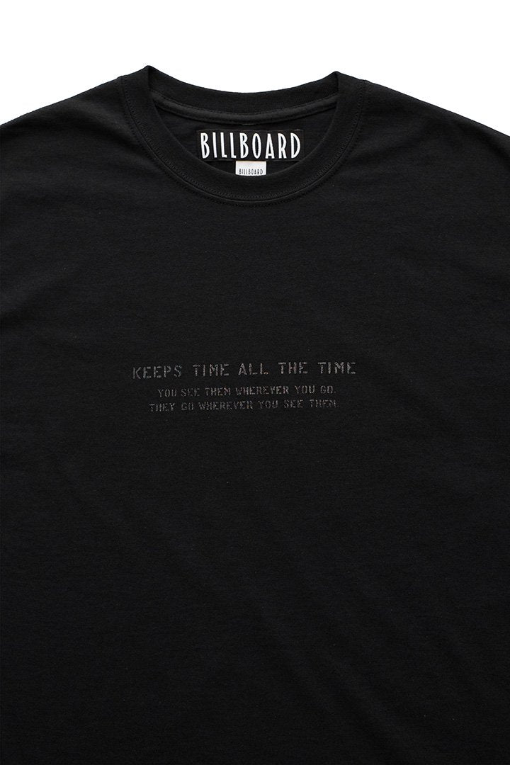 BILLBOARD - PRINT T-SHIRTS "THE TIMEKEEPER" - BLACK